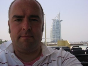 Craig with the Burj Al Arab Jumeirah